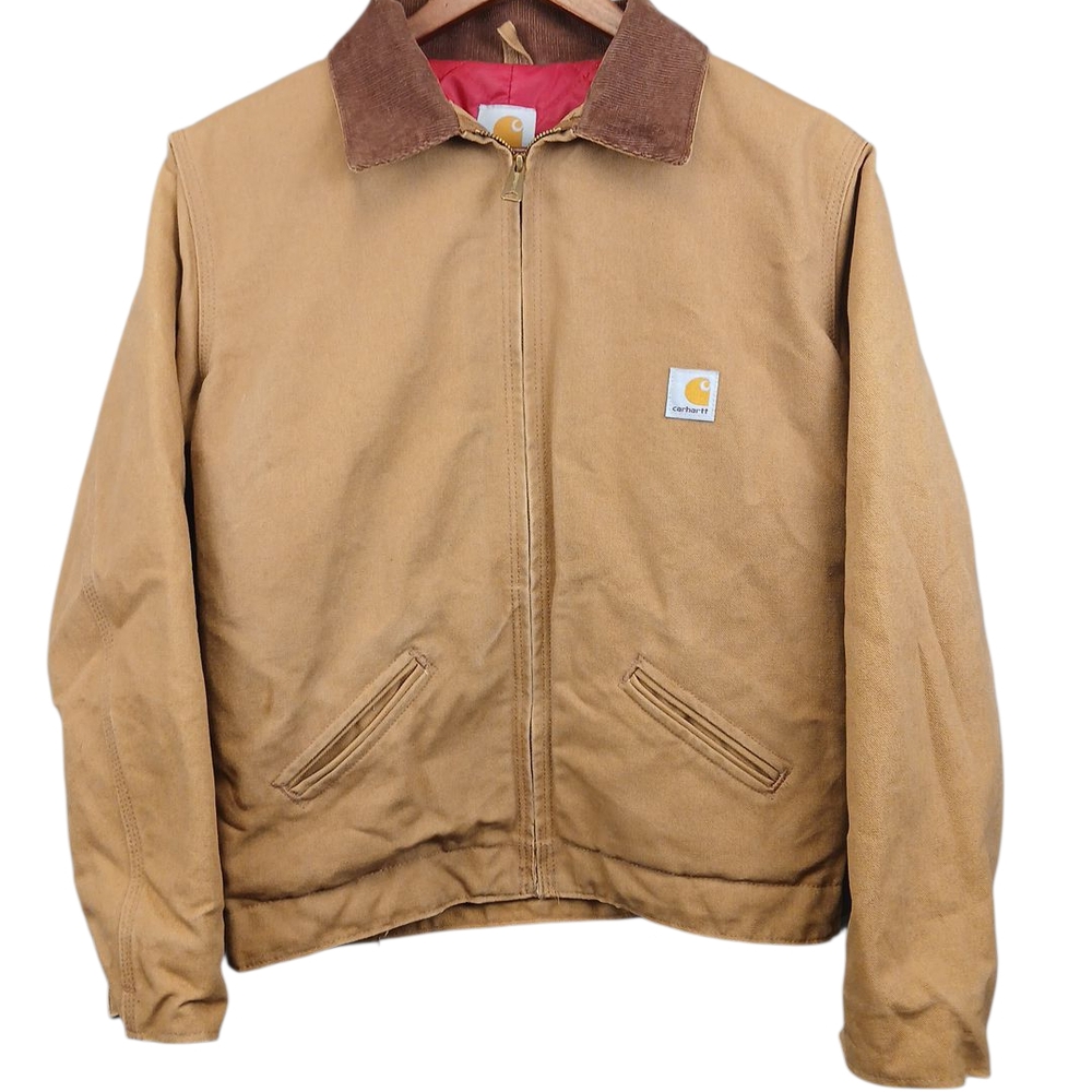 VTG Carhartt Detroit Y20 brown Quilted Jacket Size Boys 18